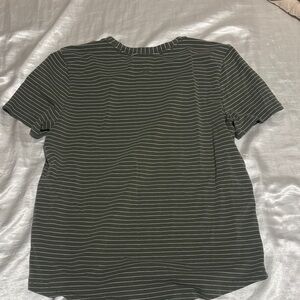 lululemon athletica Charcoal Striped Short Sleeve Tee